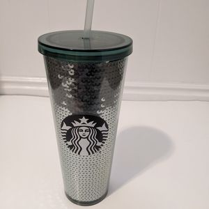 NWT Starbucks Green Sequin Tumbler